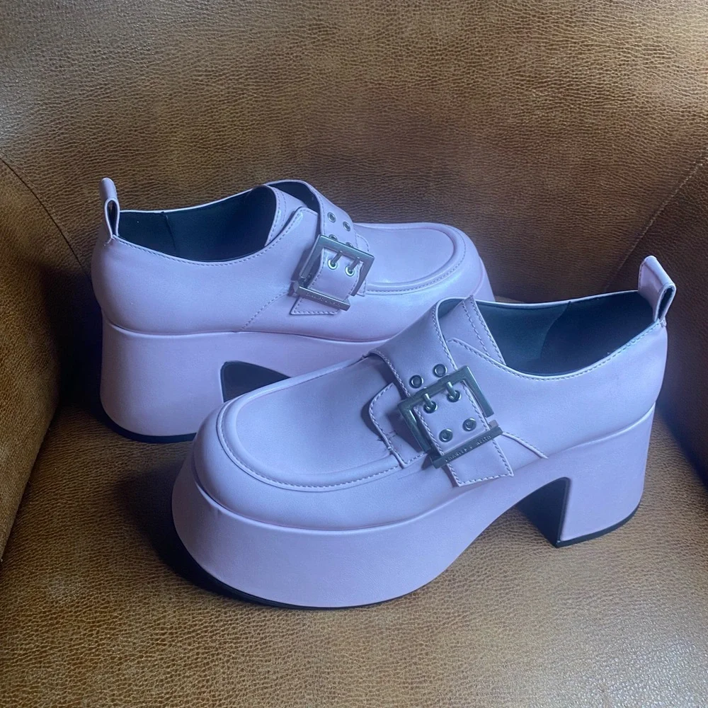 Charles & Keith Pink Platform Shoes